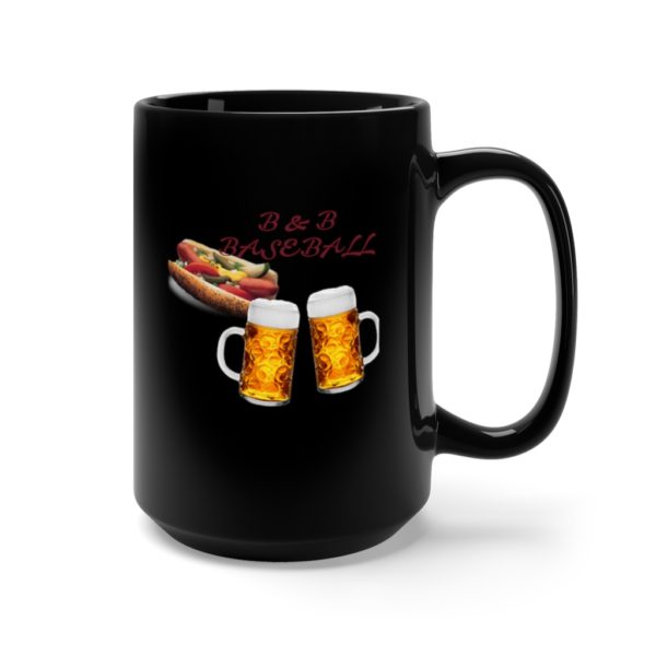 Dynasty One Stop B & B Baseball Black Mug 15oz